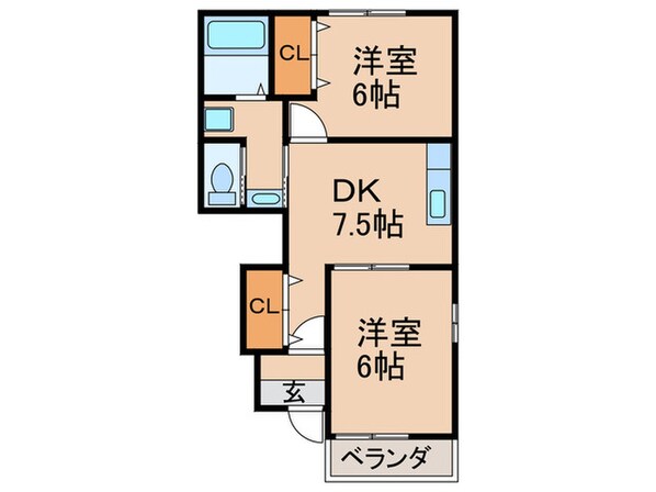 シャルマンAの物件間取画像